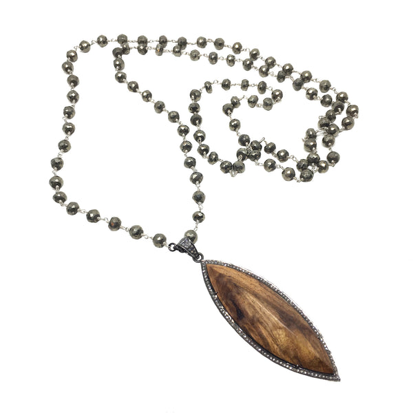 Pave Diamond Pendant Necklace - burnmark