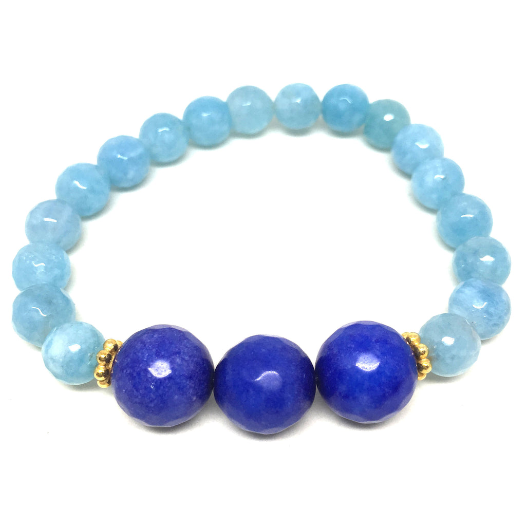 Summer Bracelet  | Cobalt Blue + Aqua - burnmark