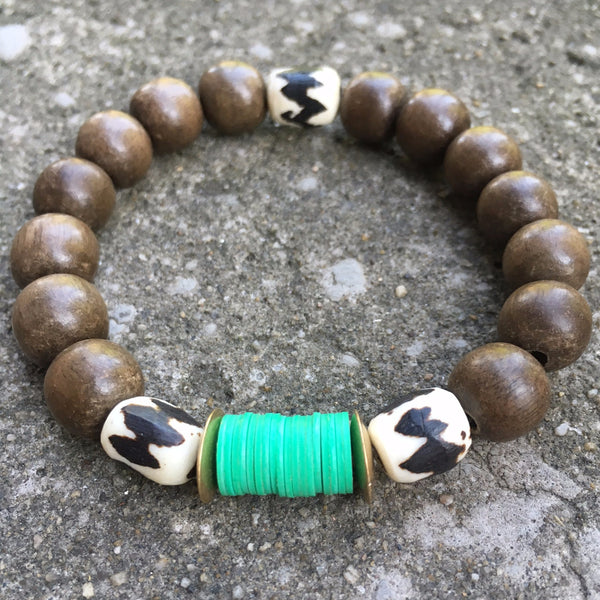 Batik Bracelet | African Vulcanite - burnmark