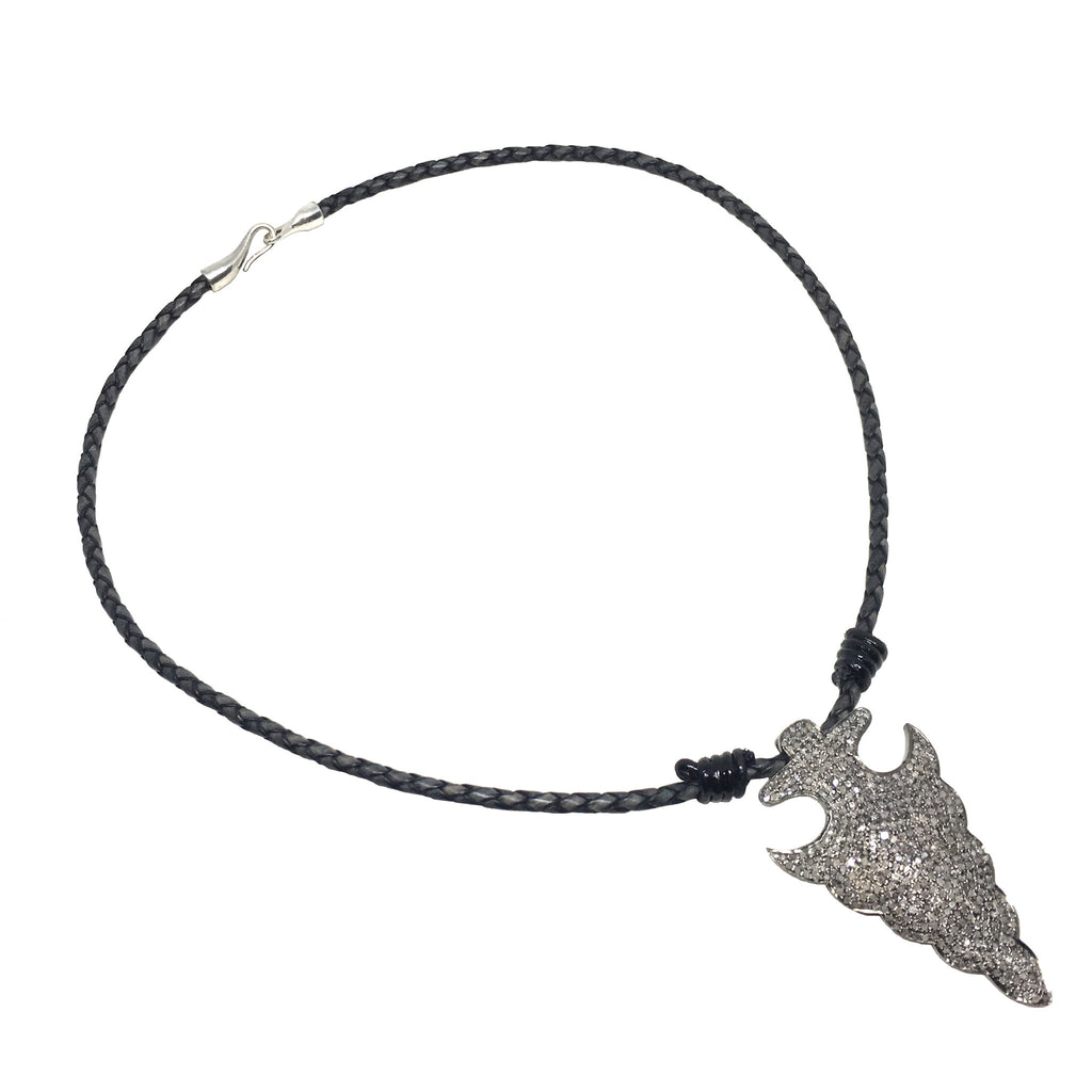 Pave Diamond Arrowhead Necklace - burnmark
