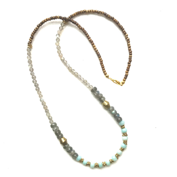 Sullivan Multi-Stone Necklace | Mint - burnmark