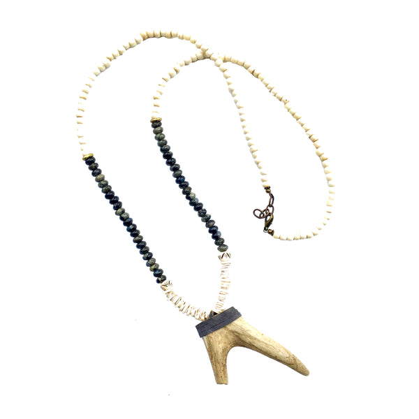 Bowery Necklace | Jasper + African Trade Beads - burnmark